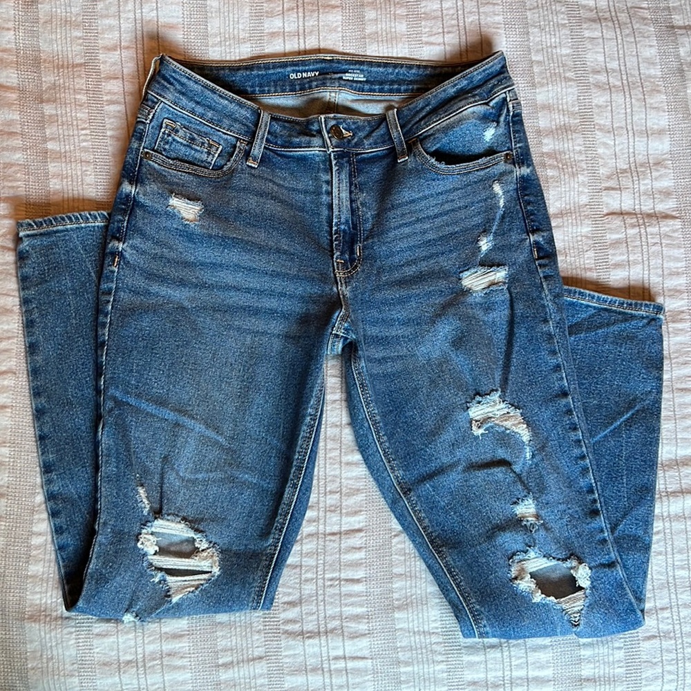 NWOT Old Navy Mid-Rise Rockstar Super Skinny